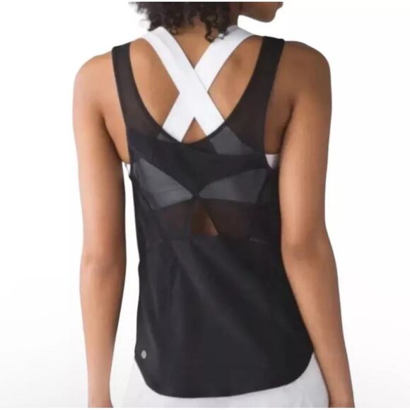 Lululemon Run With The Sun Woven Swift Ultra Black Athletic Tank Top Women’s 8 - Picture 8 of 8